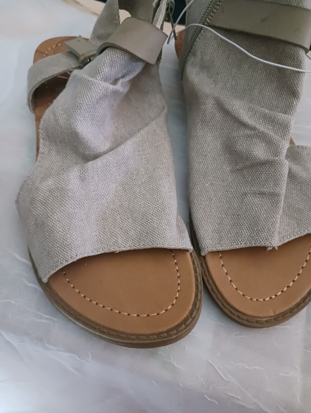 Blowfish Beige Canvas Sandals